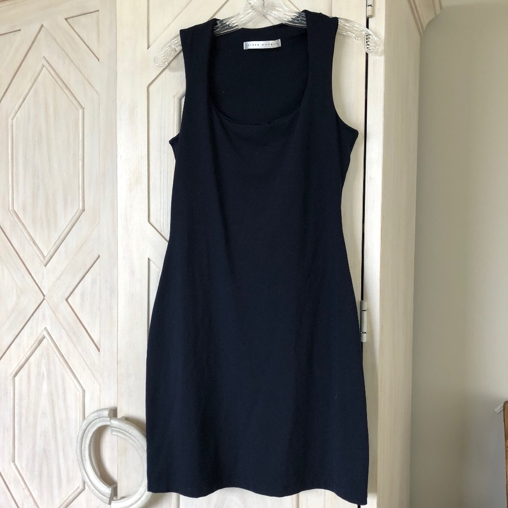 Susana Monaco Square Neckline Navy Dress